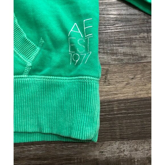 American Eagle Womens Large Green Hoodie Sweatshirt Pullover - Picture 2 of 5
